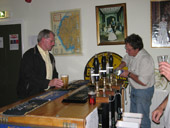 Andy at the Bar at the Evening Inn